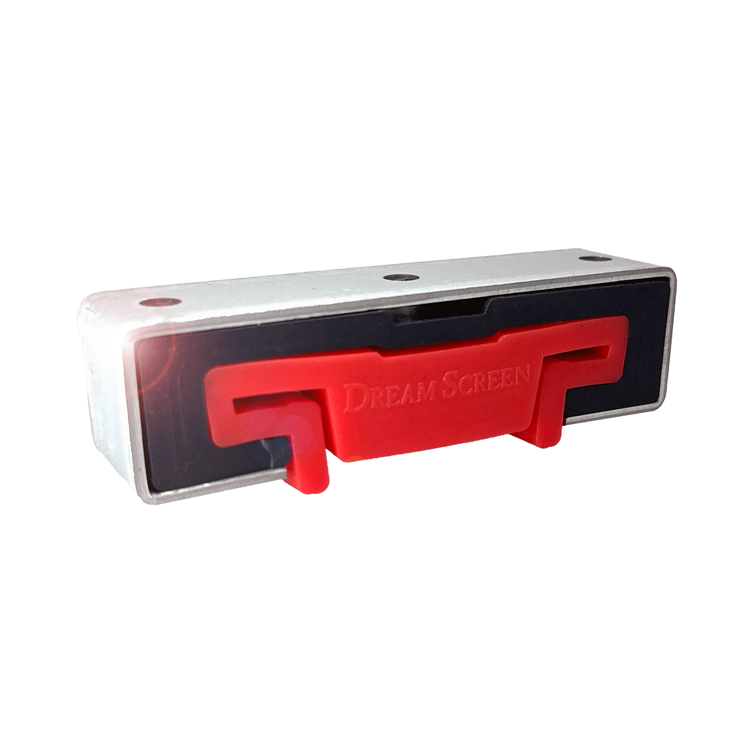 ProSilence FluxCore clip, showing the steel housing and red and black silica-gel core